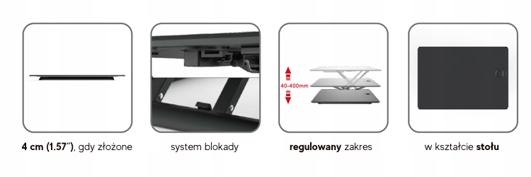 Podstawka na biurko ERGOLINE SPR-211MB Marka Spacetronik