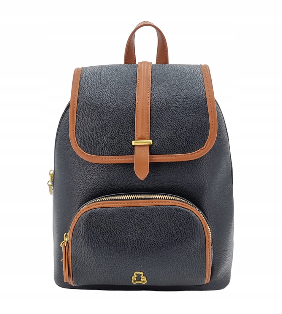 Černohnědý batoh s klopou Lulu Castagnette