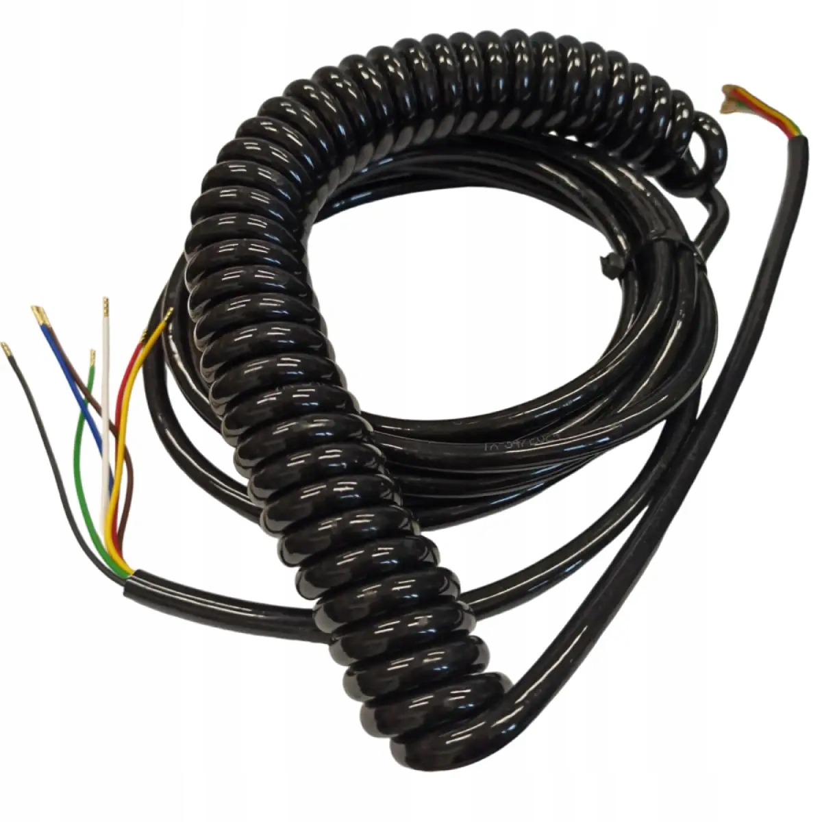 7-žilový silný spirálový kabel 11 mm, délka 4 m, spirálový 5 m rovný