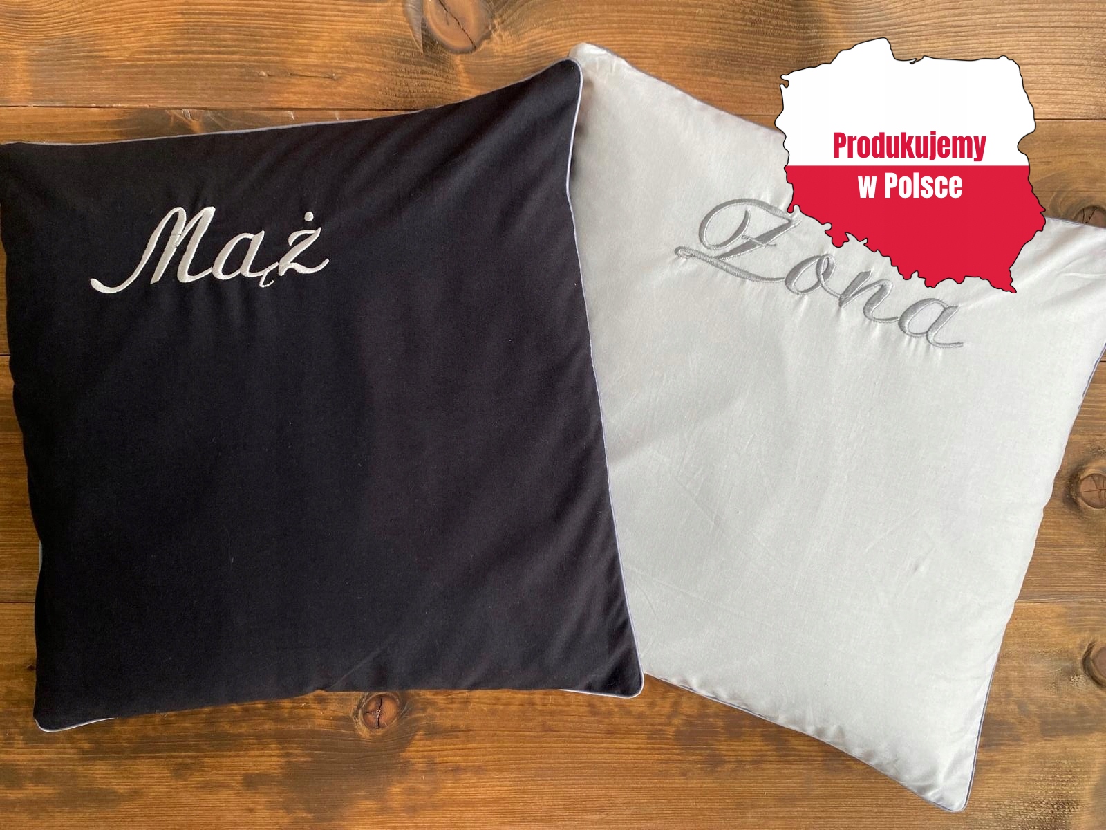 Sada pohankových polštářků s povlečením výšivka Manželka jako dárek