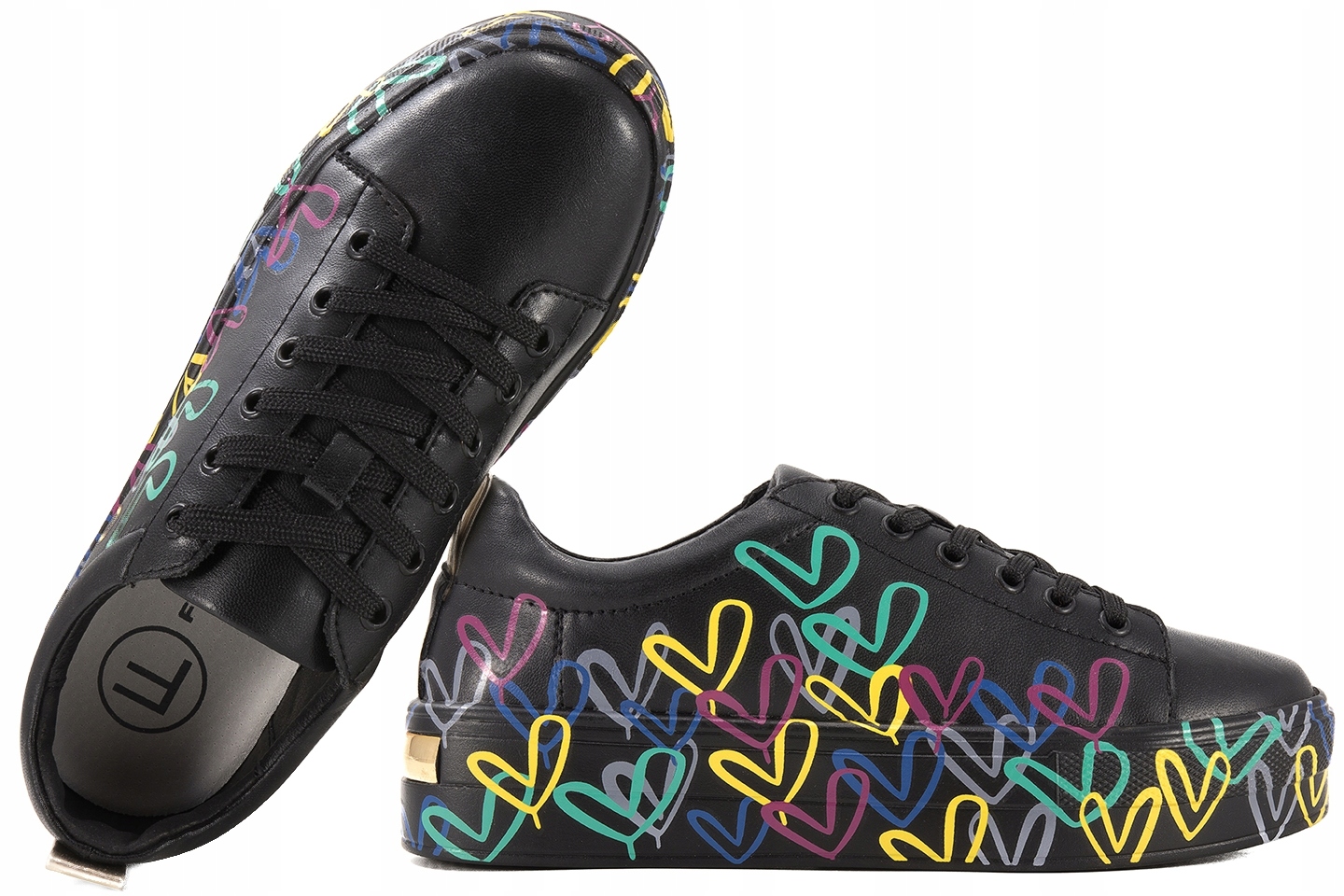 Filippo DP3533 Dámské Polobotky Tenisky Na Platformě, Kožené