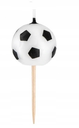 ŚWIECZKA PIŁKA NOŻNA FOOTBALL dekoracja na tort