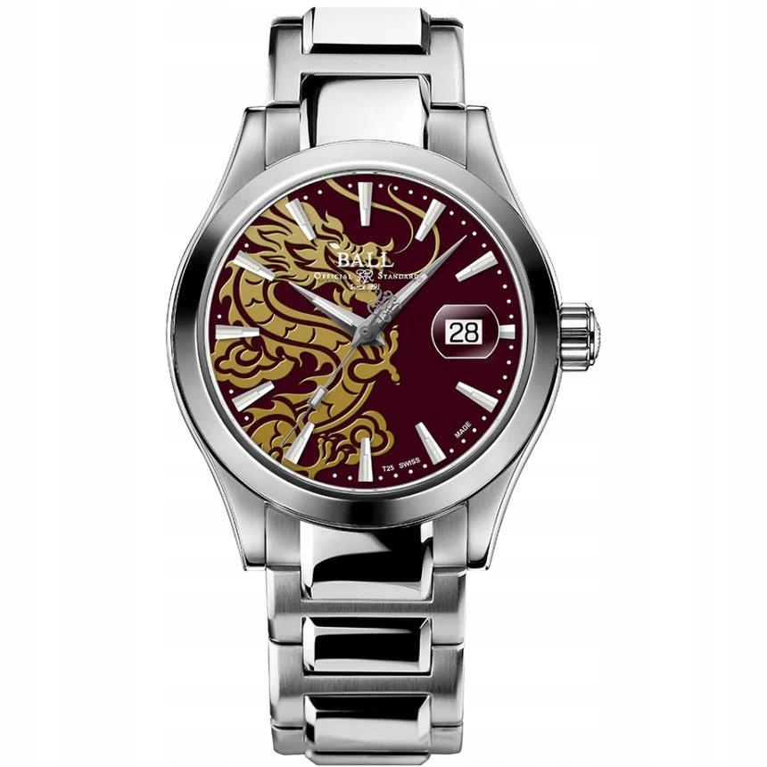 Pánské Hodinky Ball NM9026C-S42J-RD stříbrný náramek