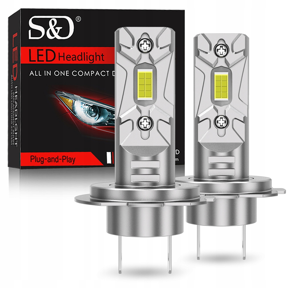 Led Žárovky H7 Retrify S&d Ultra Tiché Fanless Line 1:1 Bez Adaptérů 6500K