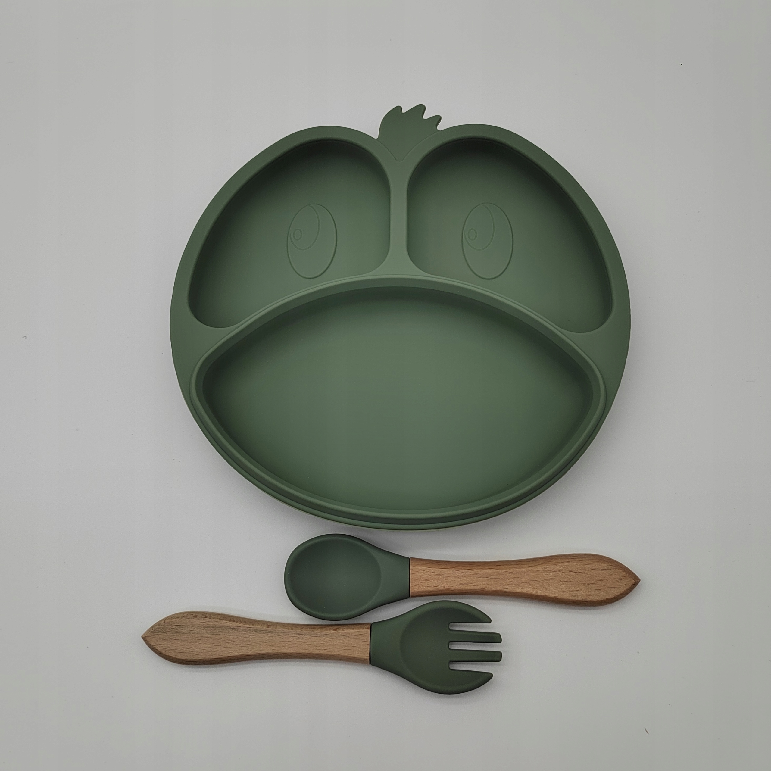 Prezent na narodziny dziecka talerzyk z przyssawką sztućce BLW Slikon Typ produktu wielorazowy