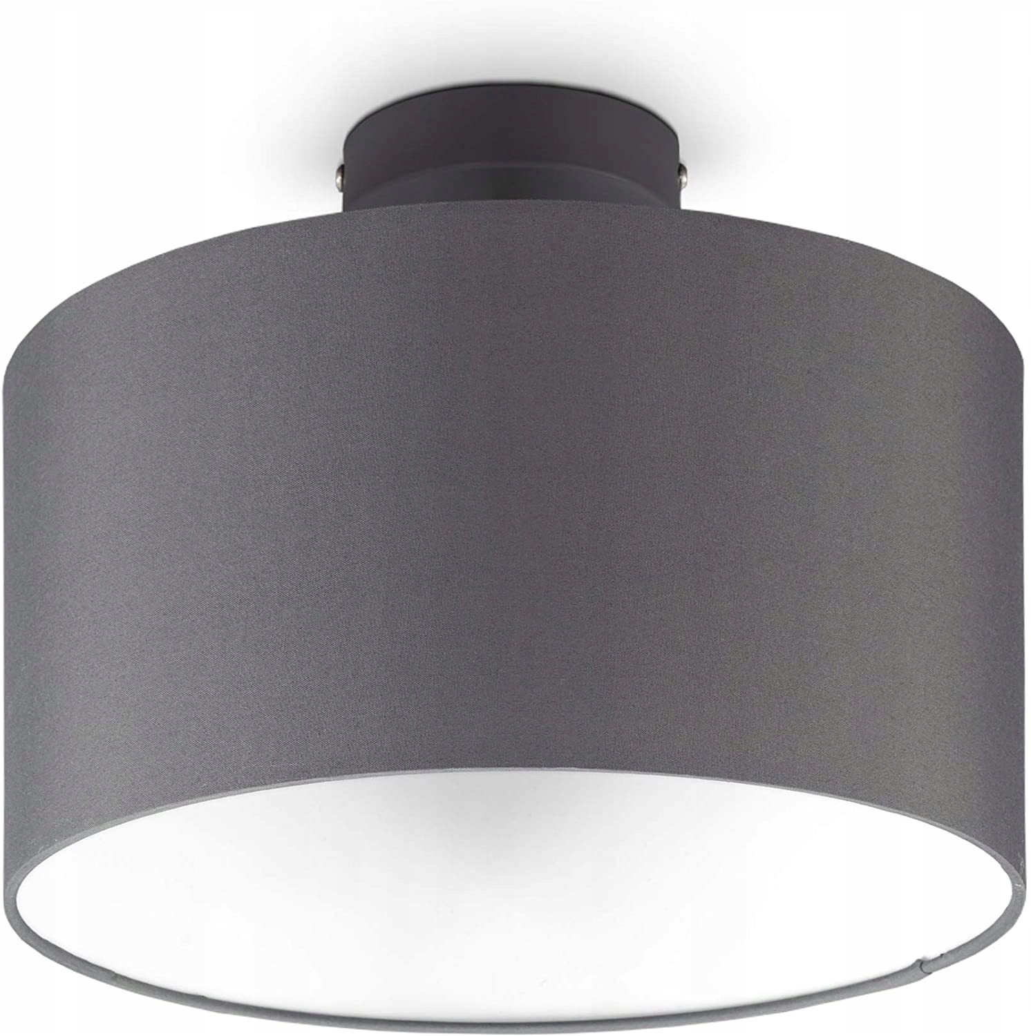 LAMPA SUFITOWA - 1x E27 - SZARA - KORYTARZ - KUCHNIA