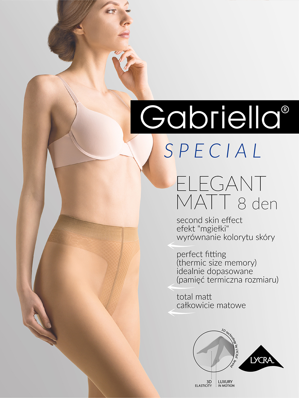 

Rajstopy Gabriella Elegant Mat 8 den 2/S Kolory