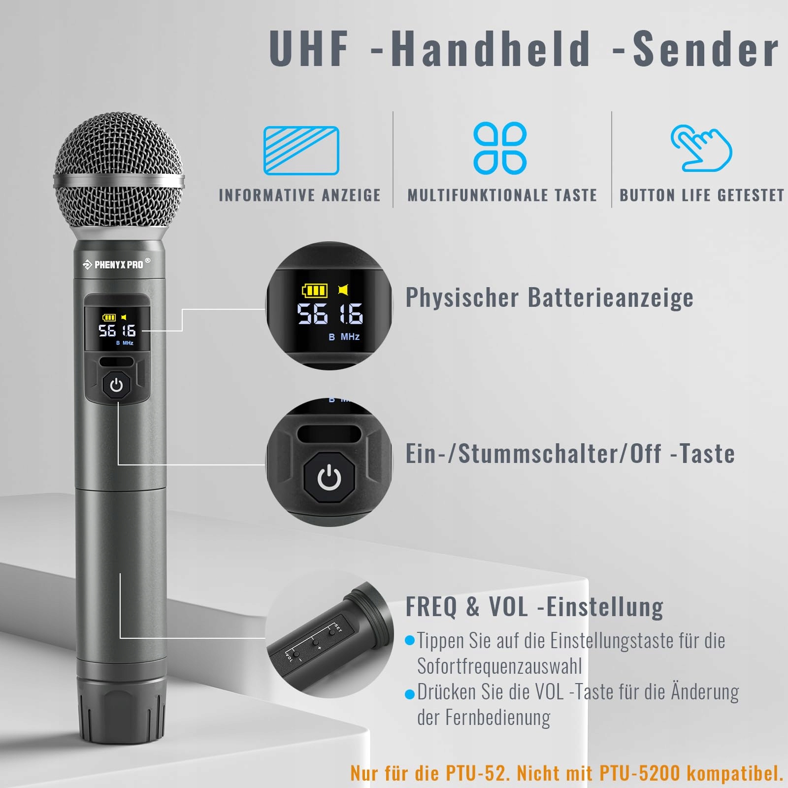 PHENYX PRO Bezprzewodowy System Mikrofonowy Karaoke Kościoła — miniatura 3