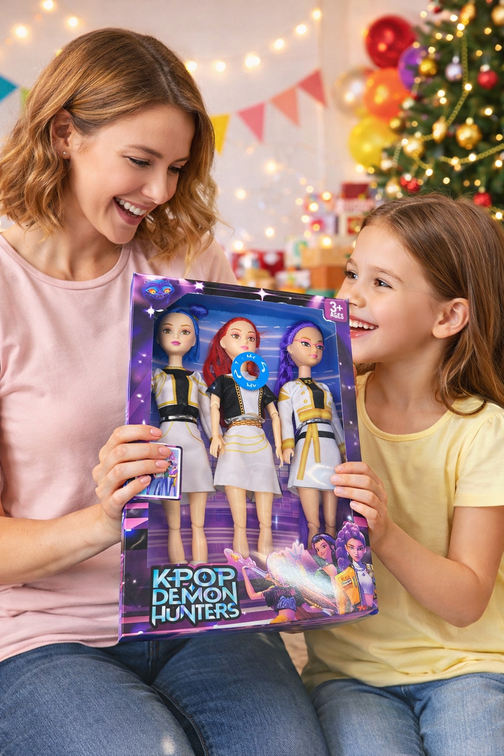 ZESTAW 3 LALEK ŚPIEWAJĄCYCH K-POP DEMON HUNTER RUMI MIRA ZOEY 30 CM PREZENT Stan opakowania oryginalne