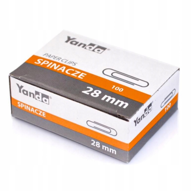 

Spinacze biurowe 28mm yanda 100 sztuk