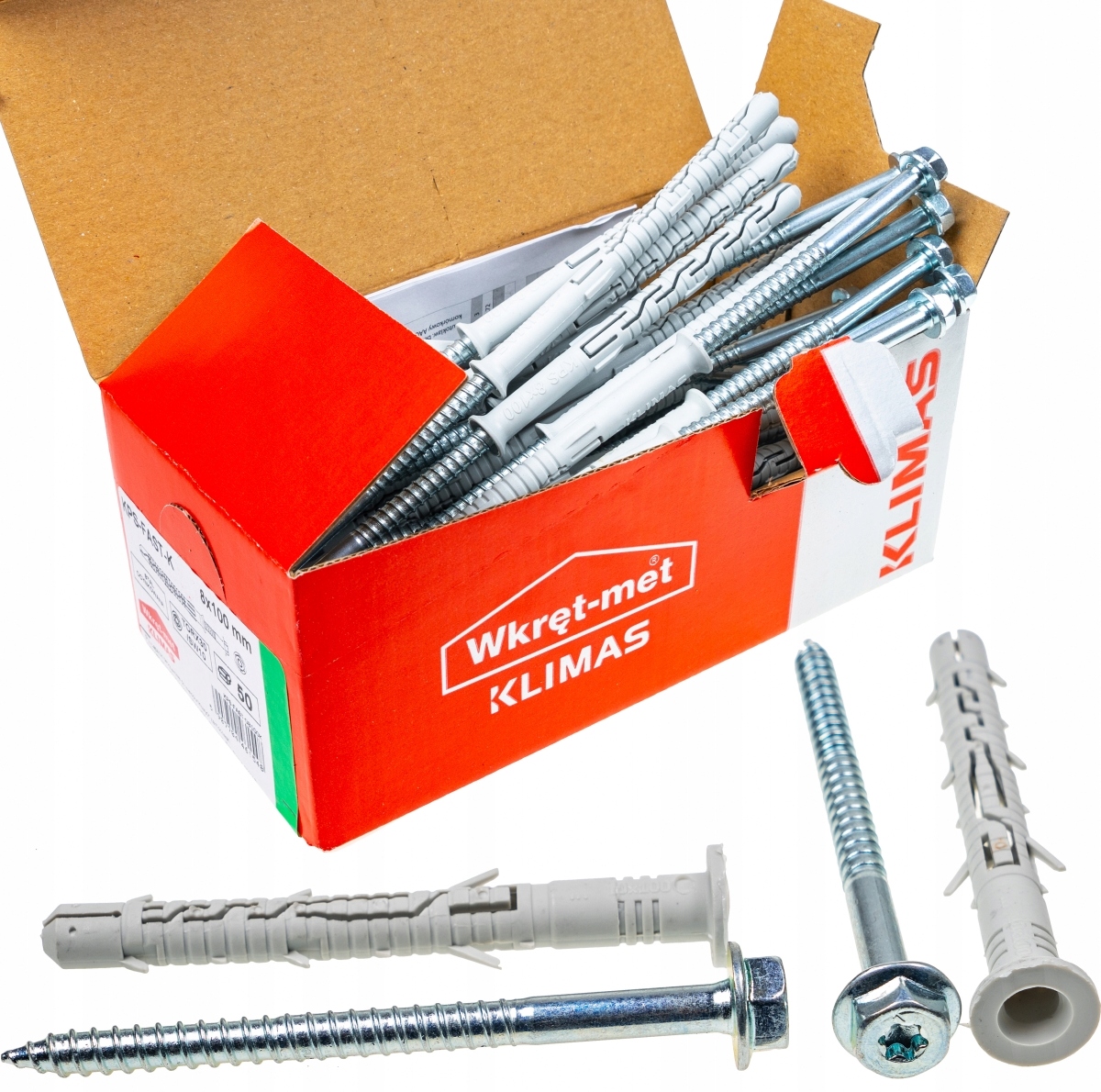 

Kołki ramowe rozporowe 10x100 Klucz+tx torx 50szt