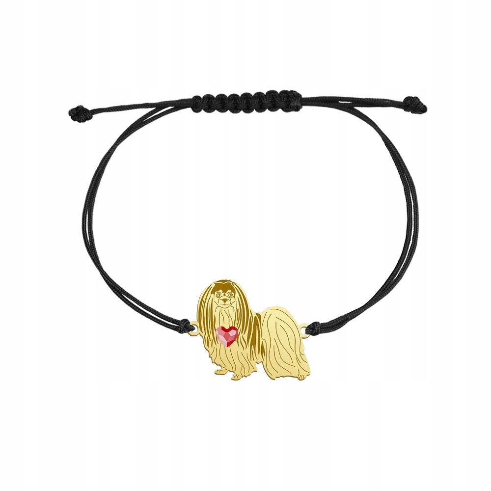 Zlatý náramek se psem Phalene Stříbro 925 Šperky Gravírování Bonus