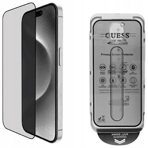 Guess GUTGP16SBOKGCIP iPhone 16 6.1" Screen Protector Privacy 2.5D Out