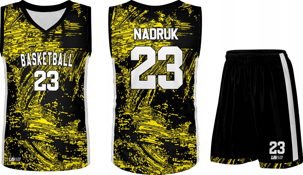 KOMPLET STRÓJ KOSZYKARSKI SPORTOWY KOSZ NADRUK Rozmiar niestandardowy