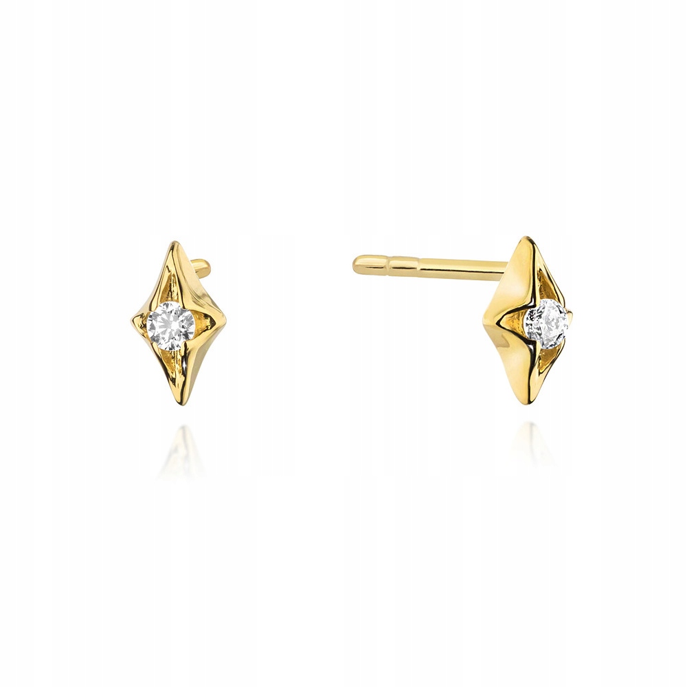 

Złote Kolczyki 585 Brylanty 0,08 ct - Klasyczne