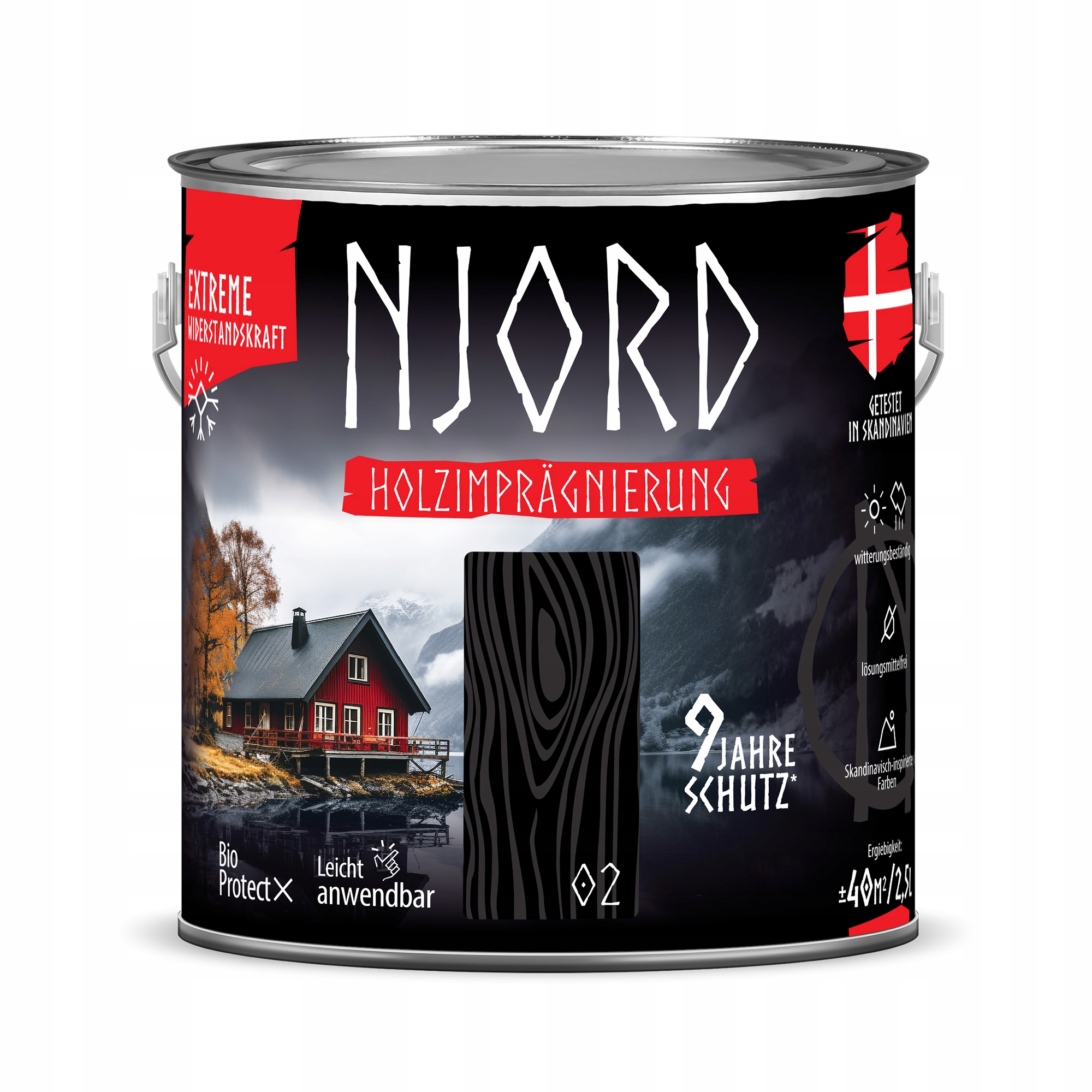 Odporny na warunki Impregnat do drewna Normal (02) Polarnacht 2,5L