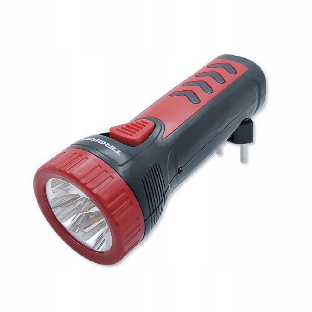 LATARKA AKUMULATOROWA LED 2 TRYBY 120M KLASYCZNA Z WTYCZKĄ RĘCZNA TIROSS