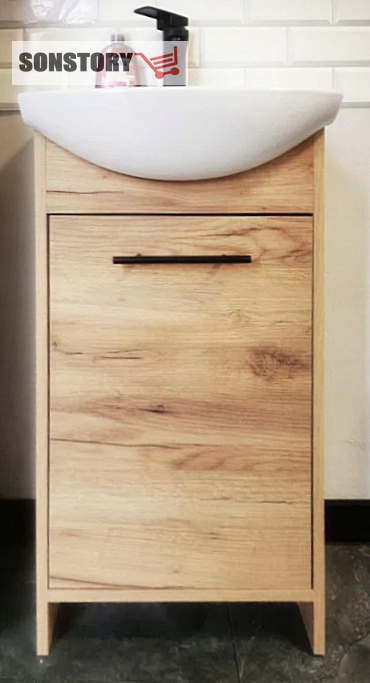 Szafka łazienkowa z umywalką 45cm Dąb Craft Złoty Marka Deftrans