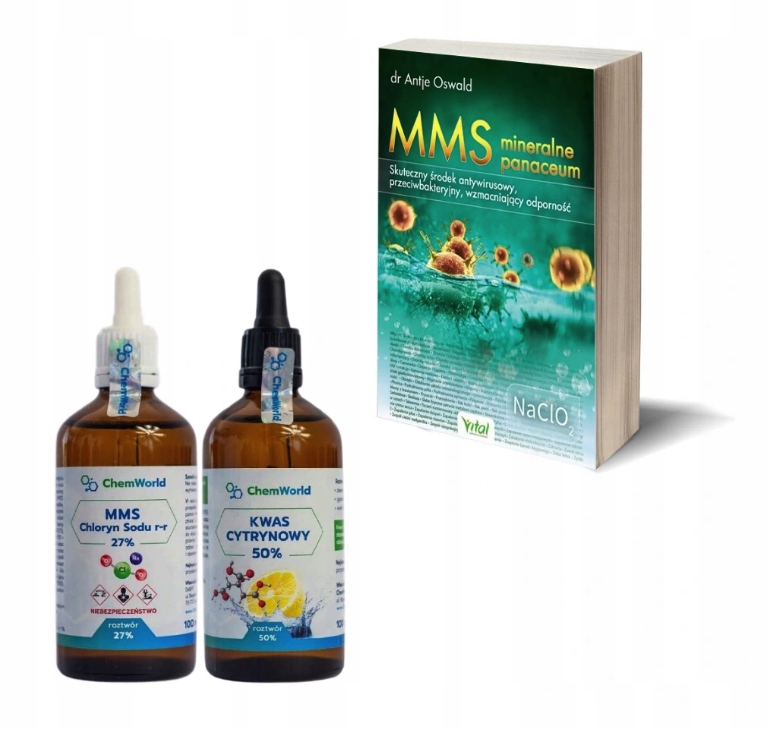 

Mms Chloryn Sodu 27%+KWAS Cytrynowy 50% + Książka