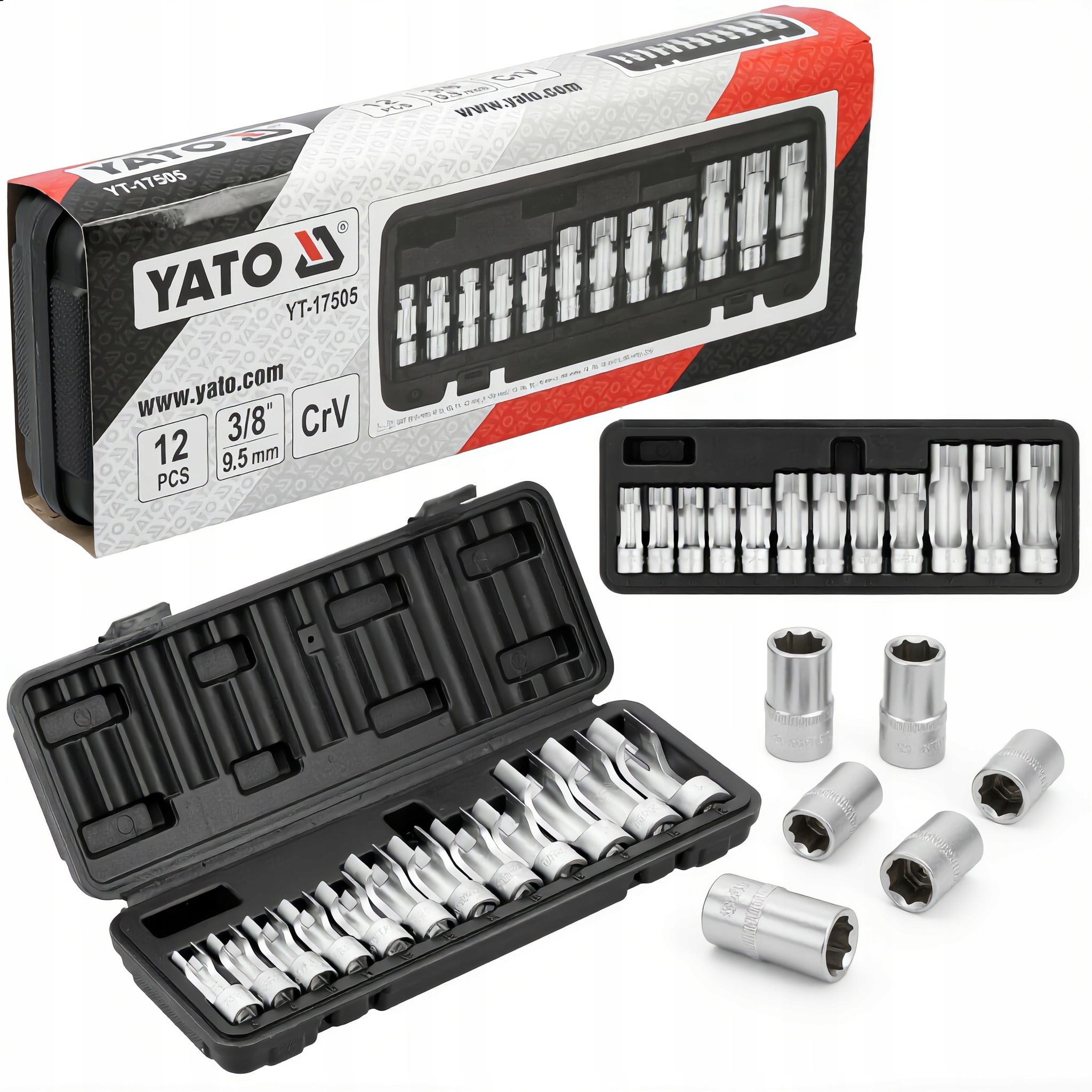 Zestaw Nasadek Otwartych 12CZ Yato YT-17505
