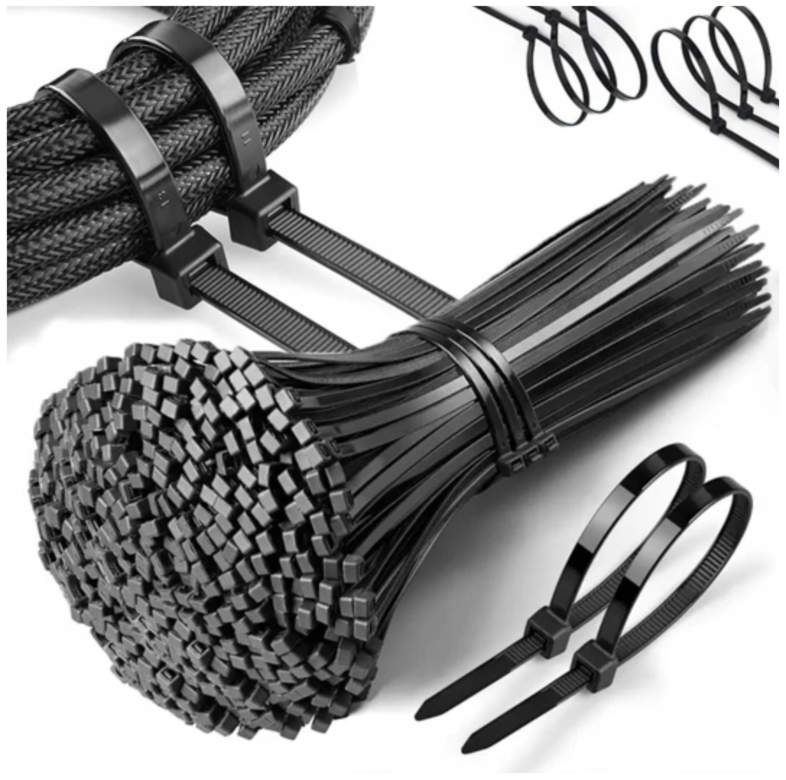 Opaska Kablowa Zaciskowe Czarne Mocne 4,6x350 100 szt Premium