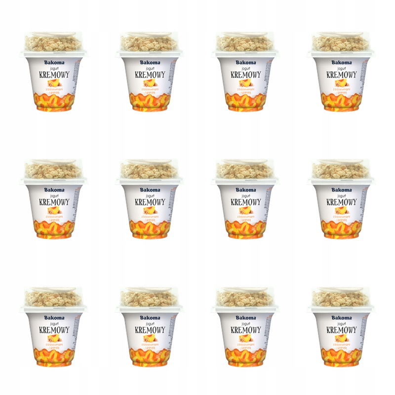 Krémový jogurt s broskví a granolou 230 g X12