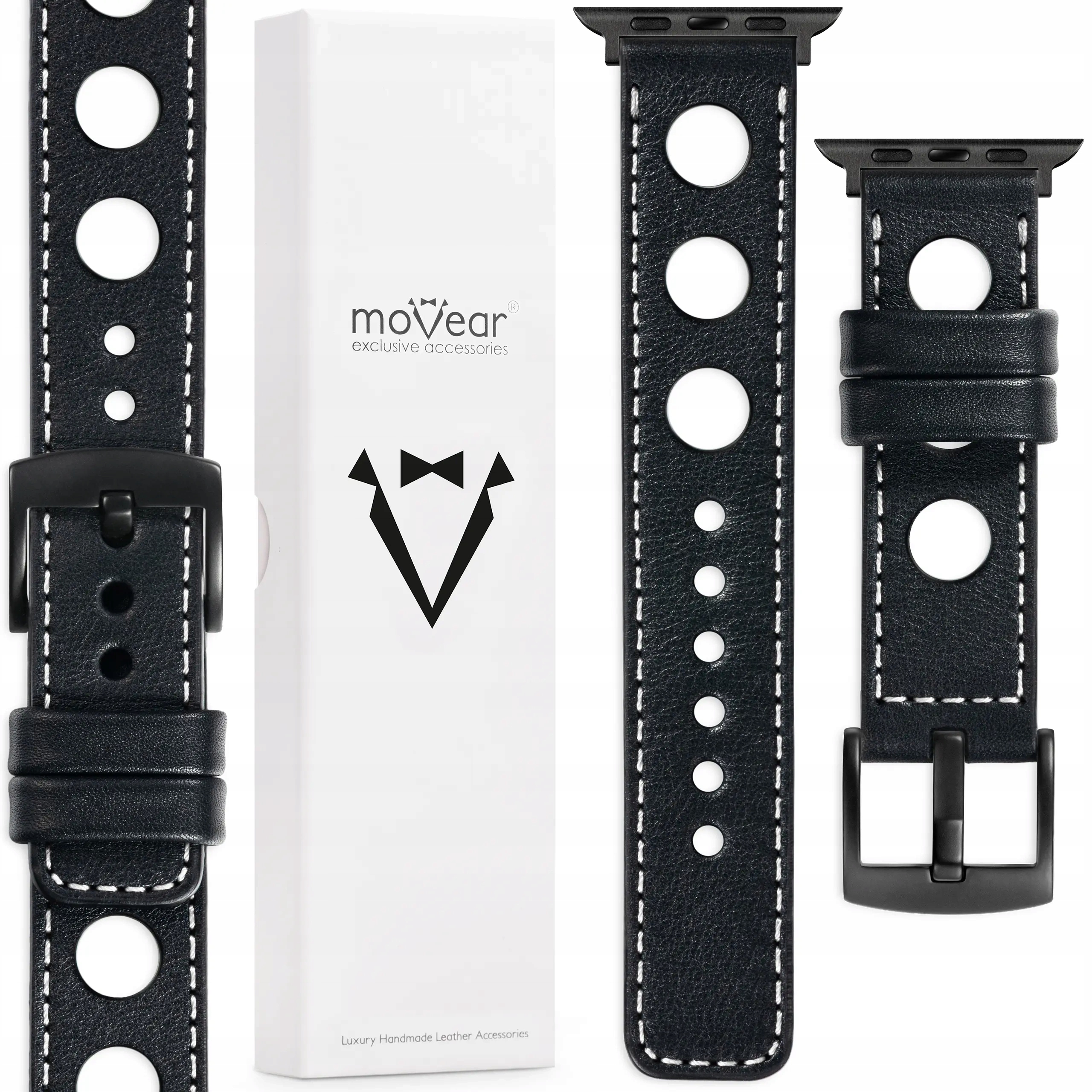 Pasek skórzany do Apple Watch 49/46-44mm Ultra Stylowy Polski Movear