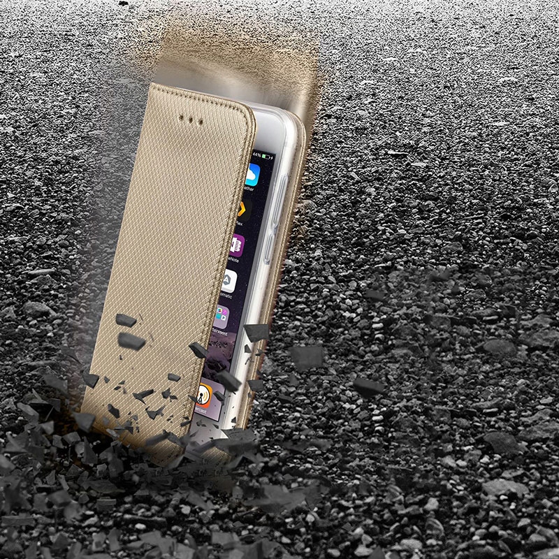 Etui Smart Magnet do Huawei P9 Lite 2017 + Szkło Kolor złoty