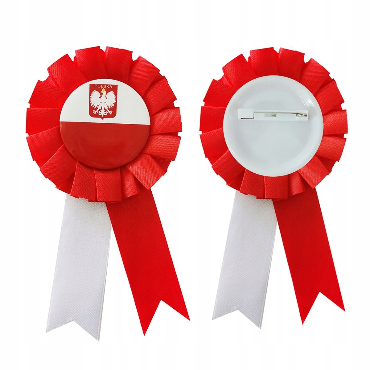 Kotylion narodowy rozetka biało czerwona kokarda EAN (GTIN) 5902973135473