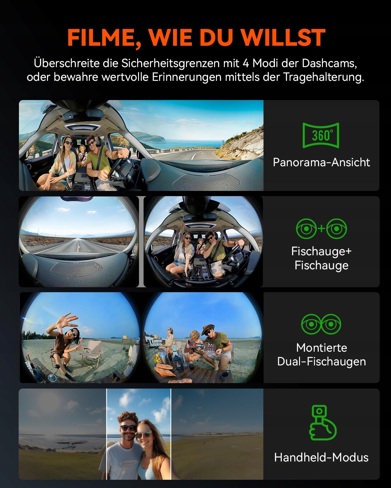 VANTRUE E360 ACE Kamera Samochodowa 360° 5.2K HDR Nocna z Aplikacją — miniatura 3