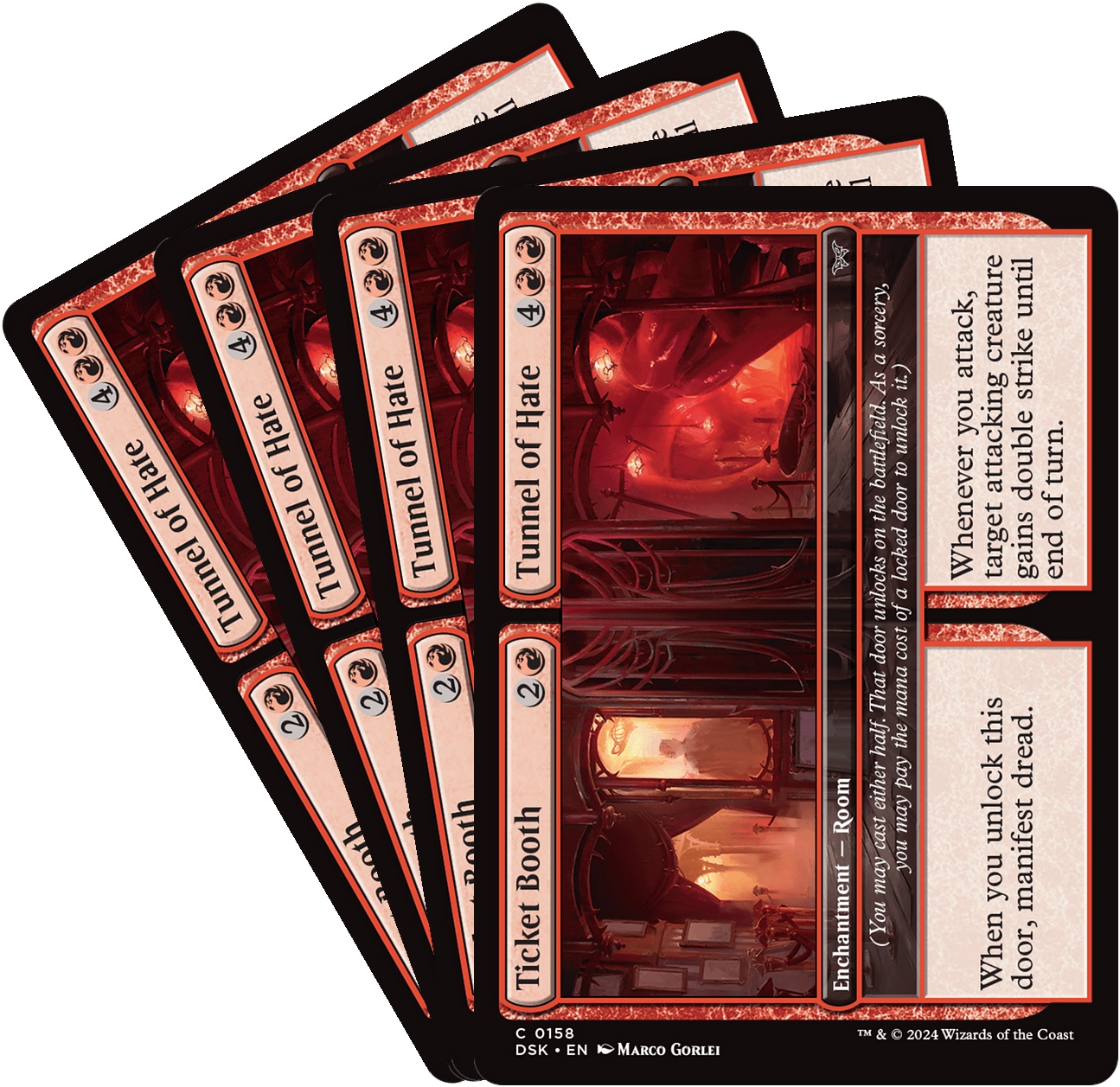 [mtg] Playset: 4x Ticket Booth // Tunnel of Hate (dsk)