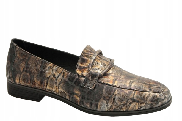 Polobotky Mokasíny Venezia V423-00585-03MUL vel.37 Zvířecí tisk Kožené