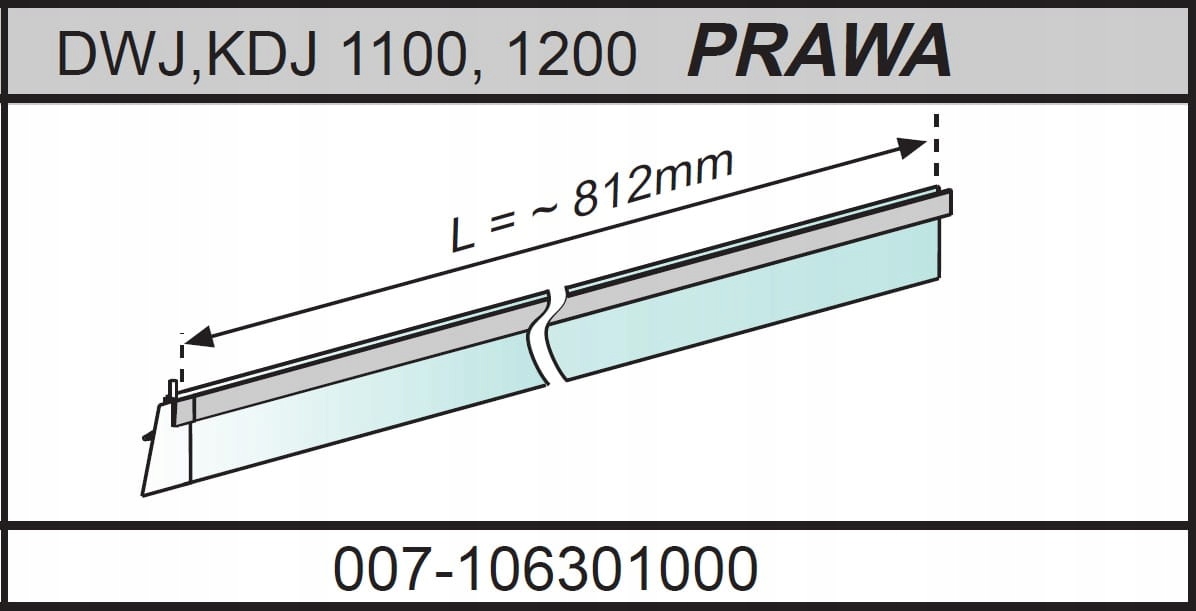 

Radaway Uszczelka dolna drzwi 007-106301000 prawa
