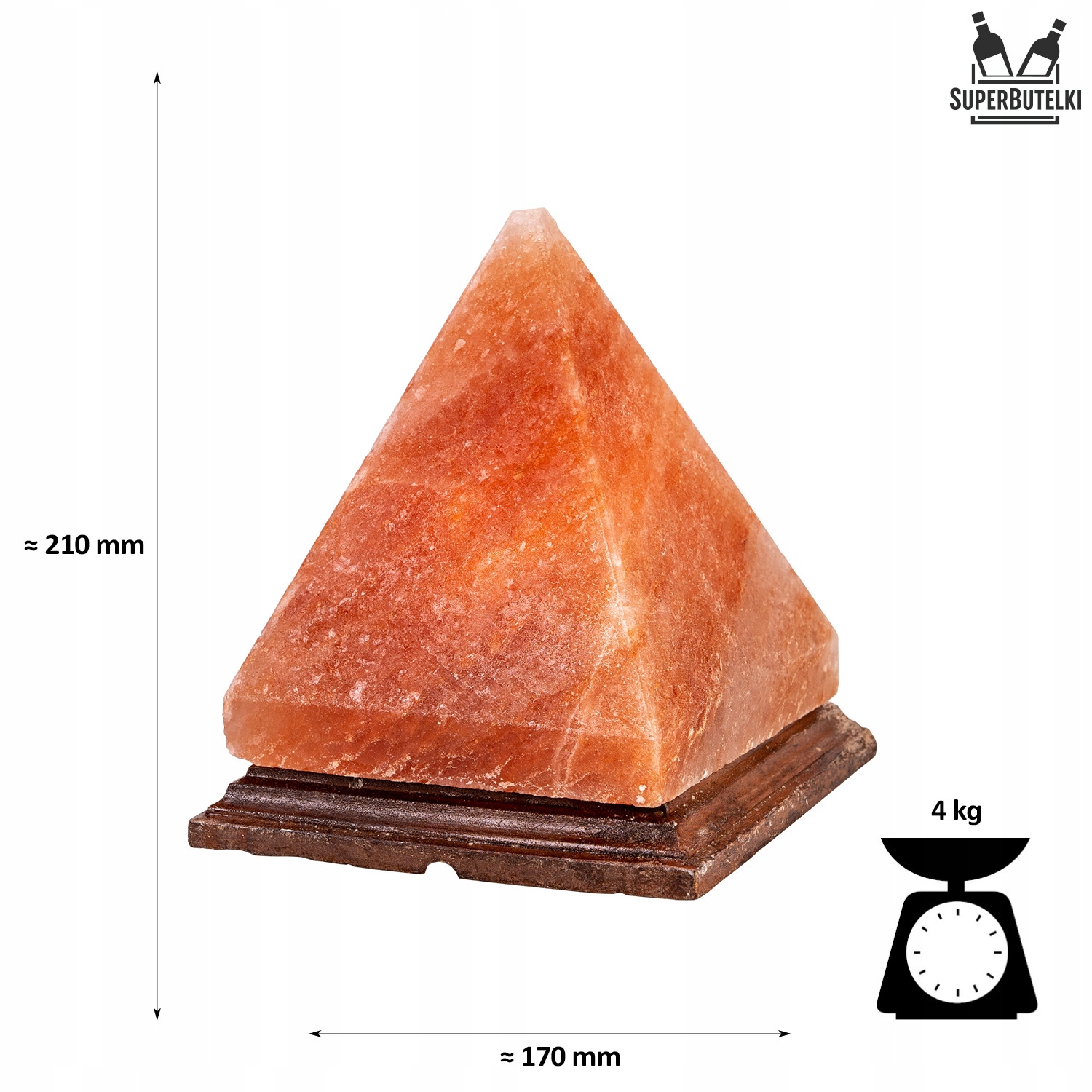 JONIZATOR LAMPA SOLNA - PIRAMIDA - SÓL HIMALAJSKA Marka Ogrody Solne