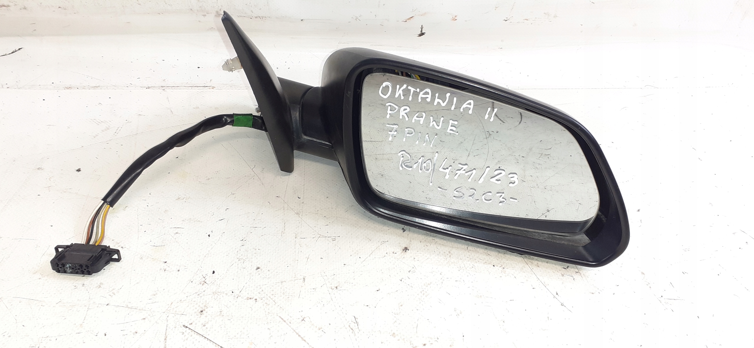 mirror right ELE black, SKODA OCTAVIA II 2 08-13
