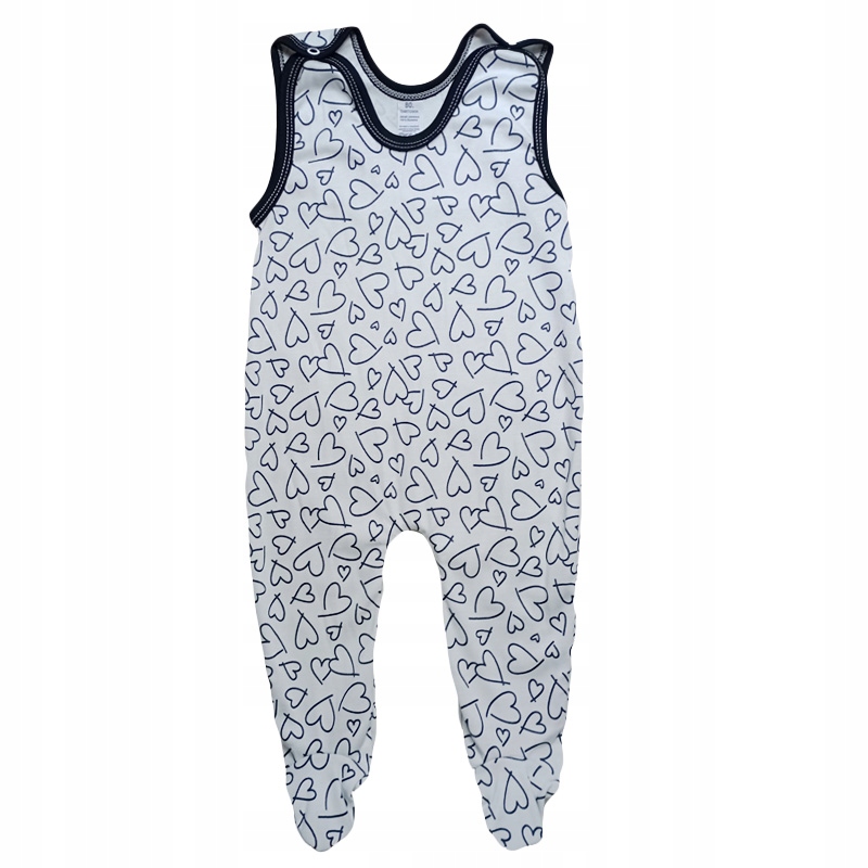 Śpiochy śpioszki ROZPINANE 74 piżama bawełna serca