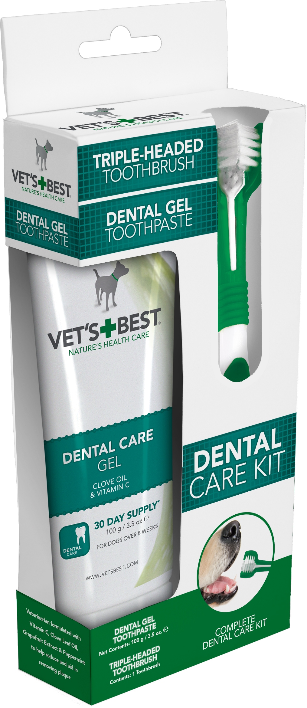 

Vet's Best Dental Żel 100g Szczoteczka Zestaw