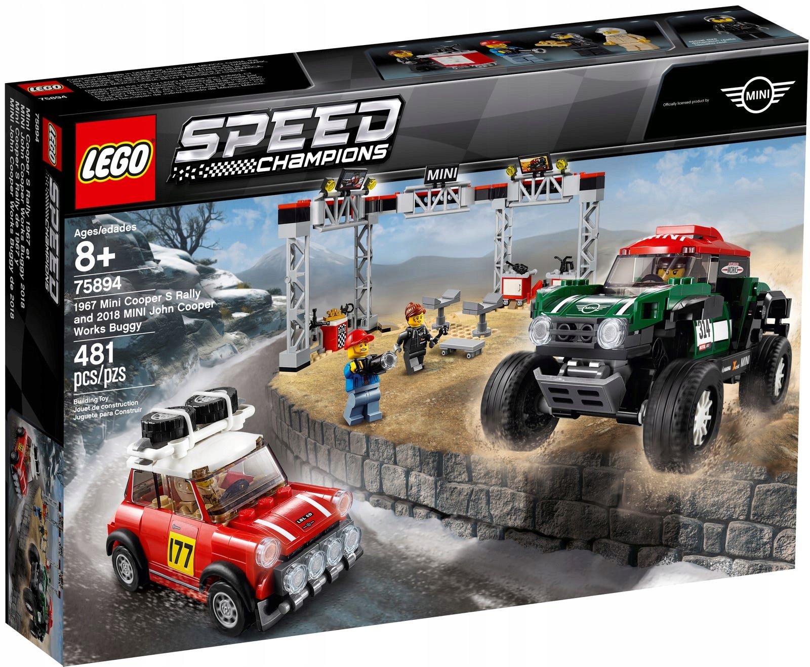 Lego 75894 Speed ​​​​Champions – Mini Cooper S Rally a bugina John Cooper Works