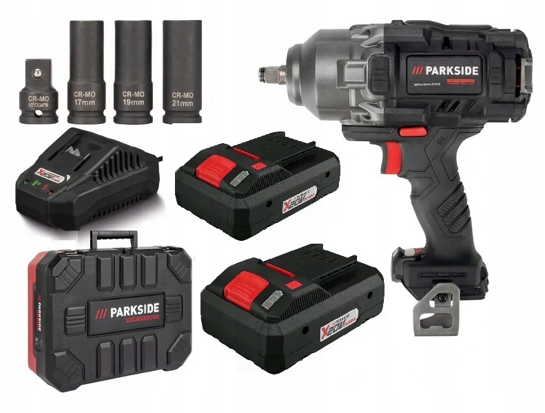 УДАРНИЙ КЛЮЧ PARKSIDE PERFORMANCE 2 x 4Ah SMART ВАЛІЗА супер потужність