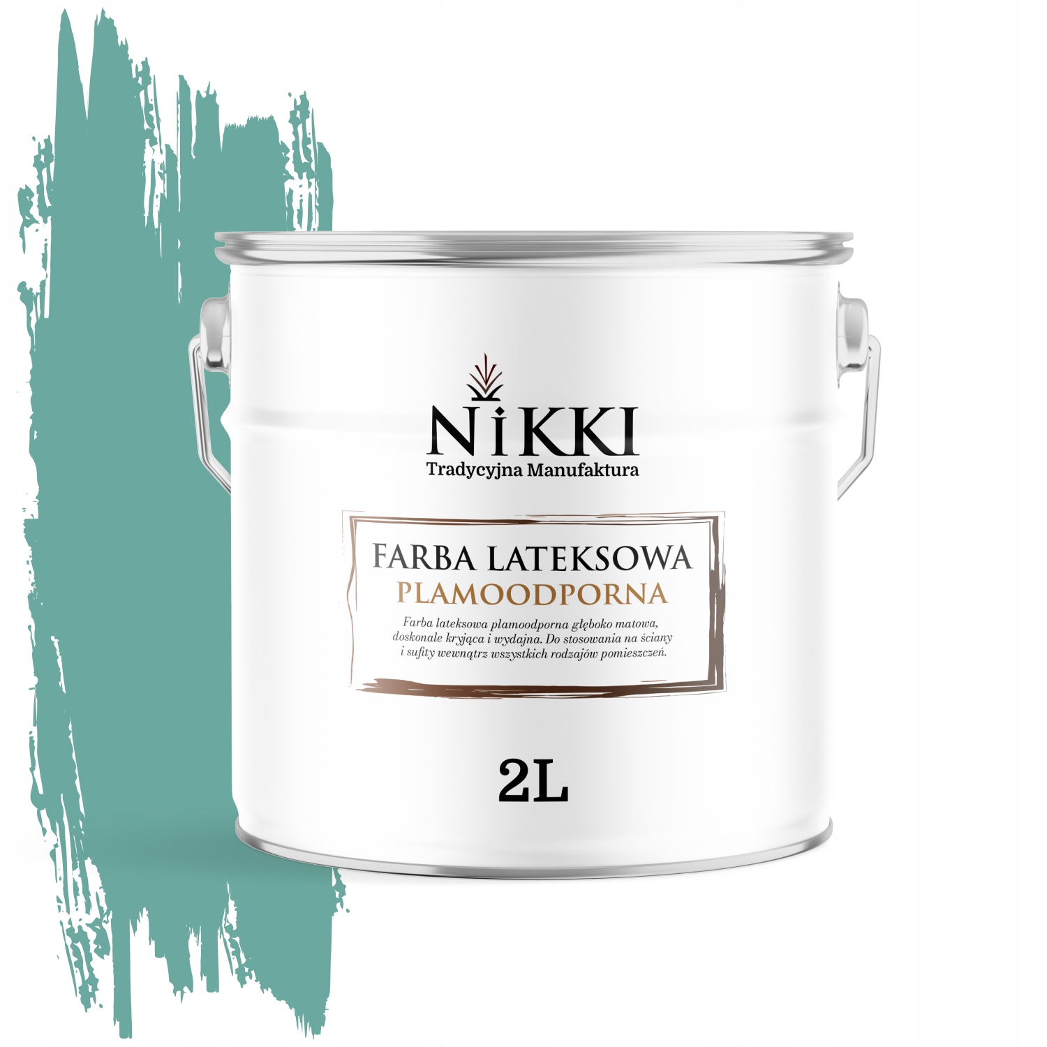 Latexová Farba Odolná Voči Škvrnám Mätová Tmavá H1533 2L Hlboká Matná