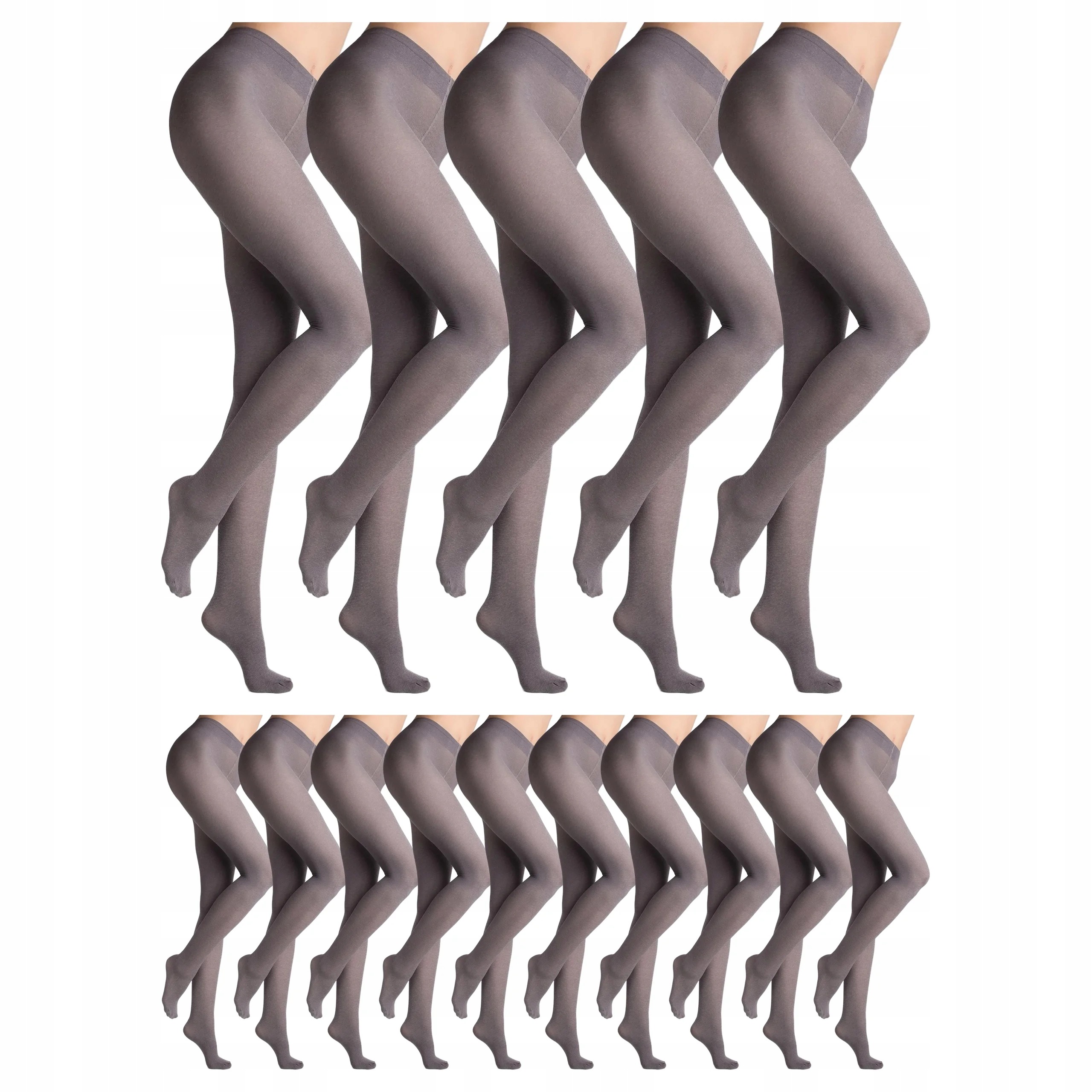 15 x Krycí punčocháče bez kalhotek Micro 60 den Marilyn Melange Grey 2-S