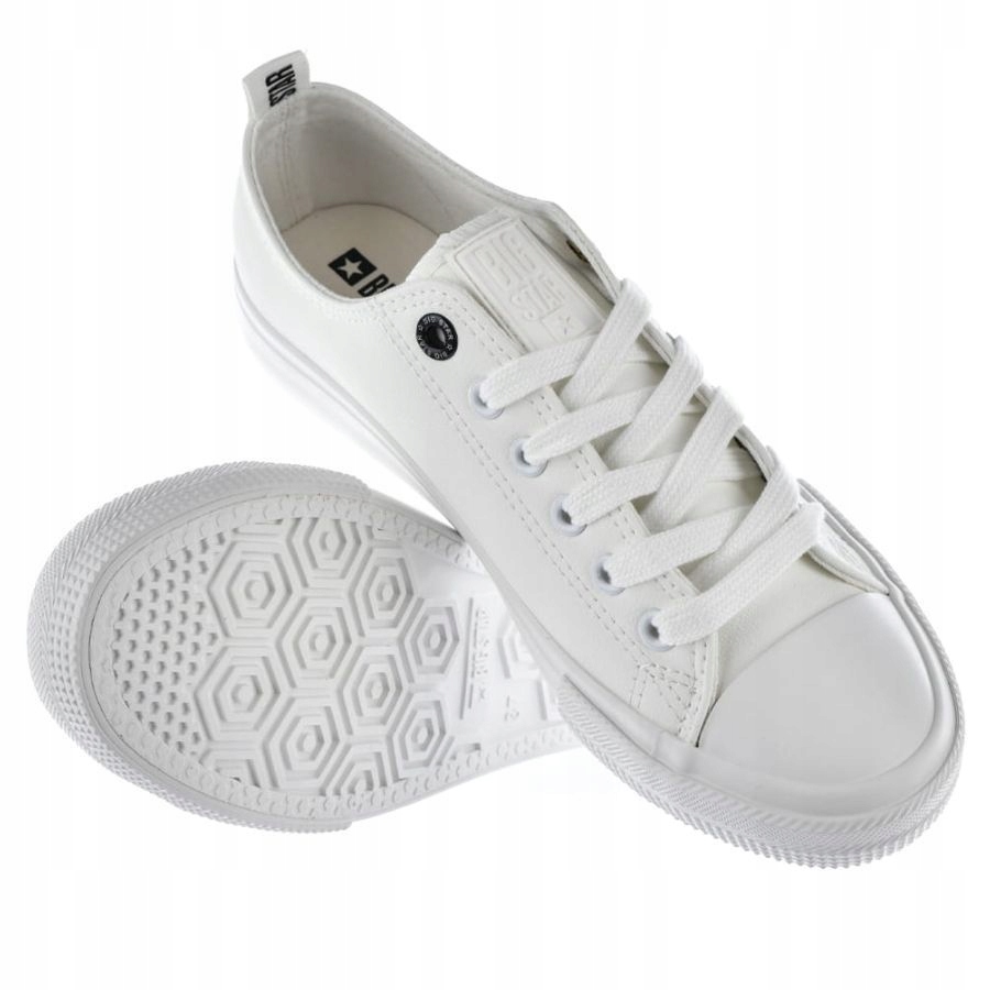 BUTY DAMSKIE BIG STAR TRAMPKI TENISÓWKI SPORTOWE Kolor biały
