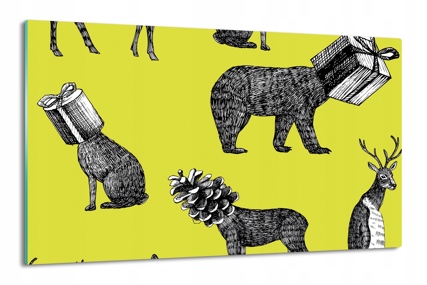 deska splashback 80x52 skleněná Zvířata grafika