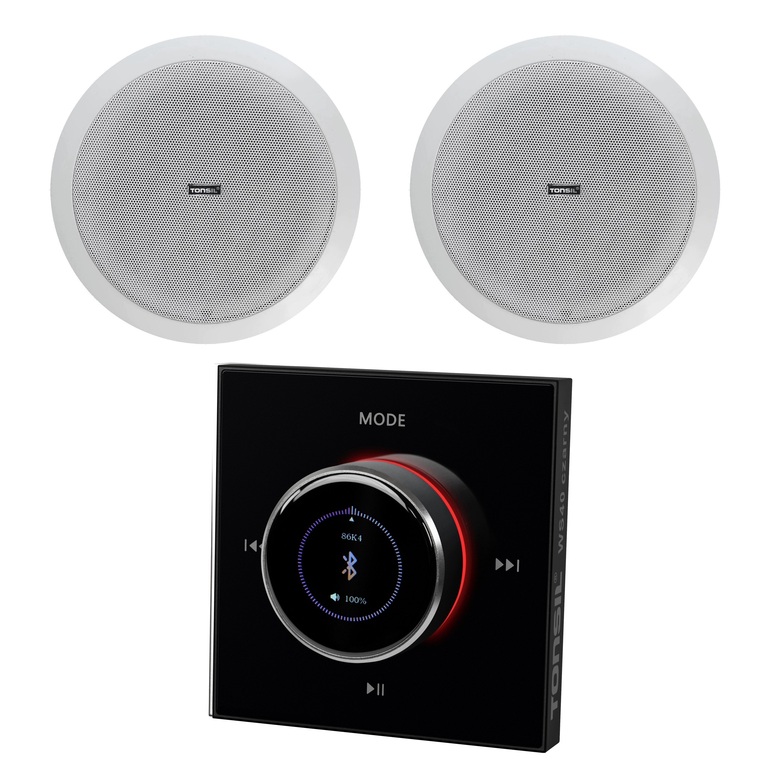 Set Tonsil Nástěnný zesilovač WS-40 2x stropní reproduktor Zgsu 25T 2-dr