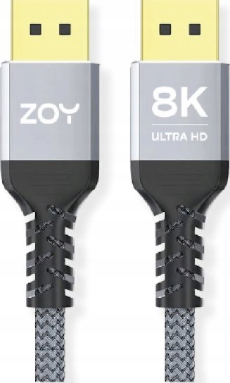 Kabel DisplayPort ZOY DisplayPort 1.4 3m + rzep ZCD3 pozłacane wtyki