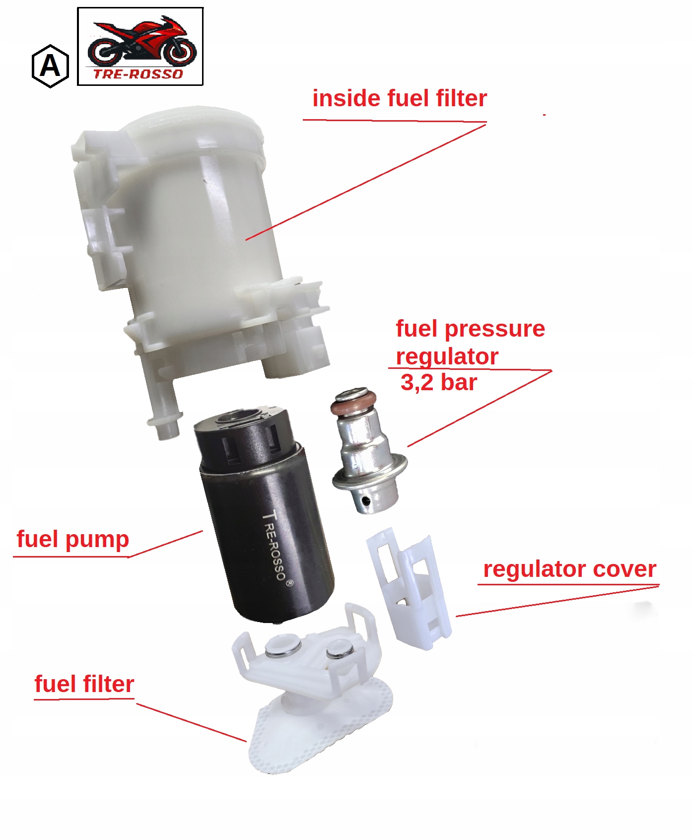 Yamaha Xvs 1300 Midnight V-Star Stryker 07-17 Palivová Pumpa regulátor filtru