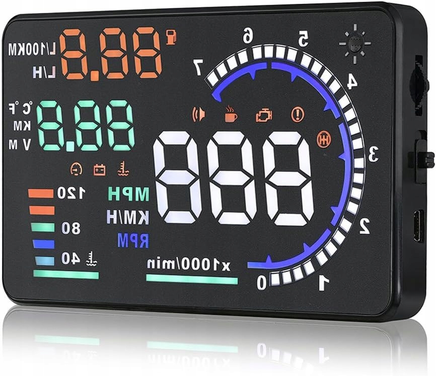Wyświetlacz head-up samochodowy A8 5,5 cala ABS uniwersalny OBD-II