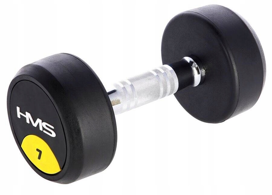 Hms Chromovaná činka Hantelka Gumová Závaží pro trénink cvičení 7 kg