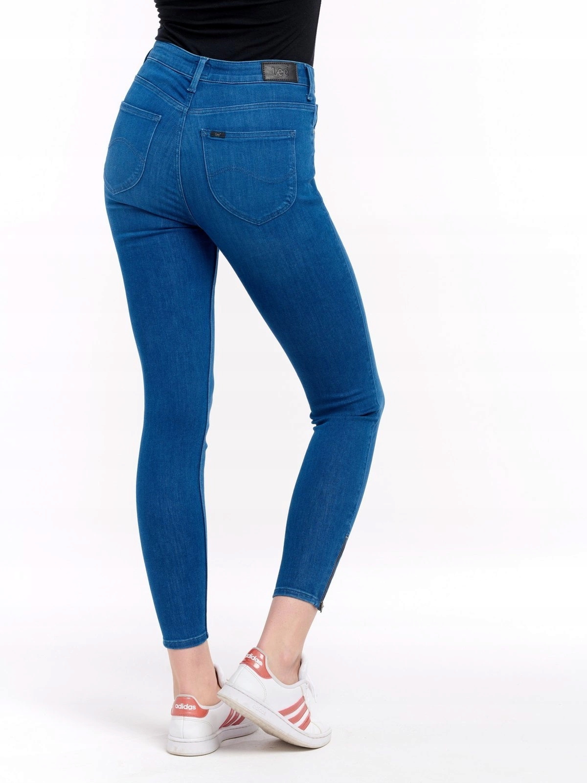 Dámské džínové úzké nohavice kalhoty Lee Scarlett High Zip Dipped L31BAVWA 28/33