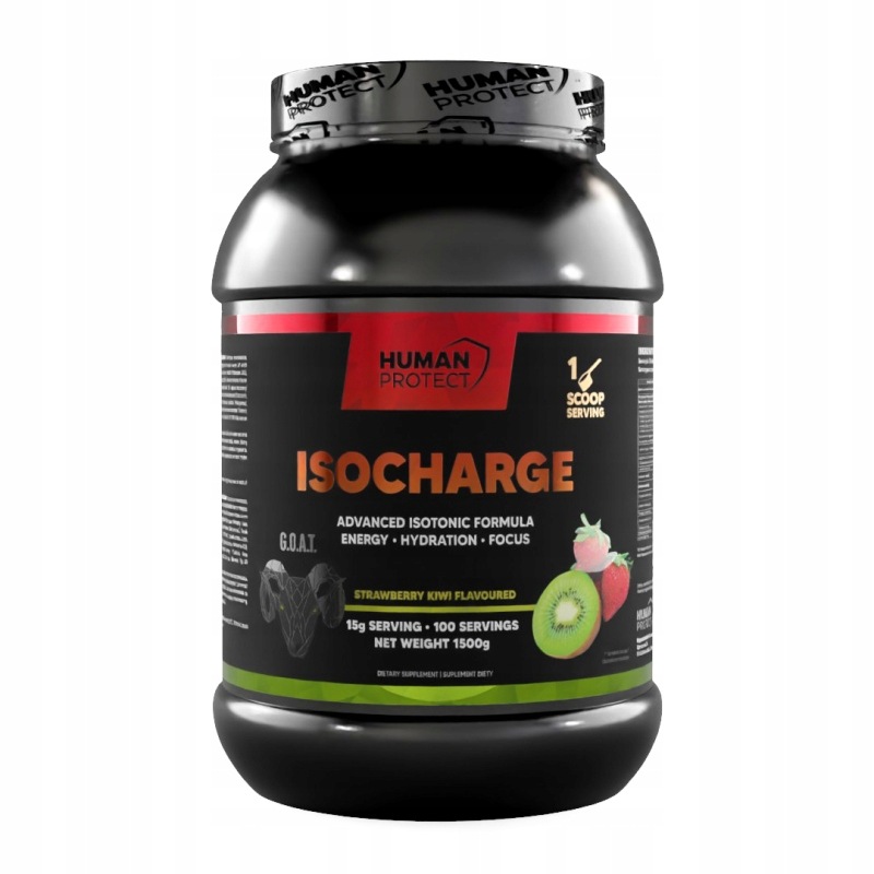 Human Protect IsoCharge 1500 g Isotonic All-in-One Jahoda od Kiwi